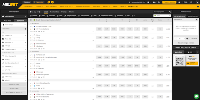 Slots menos frequentados